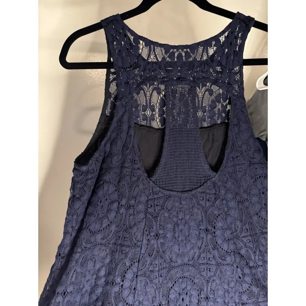 Free People Dress Black Lace Lined‎ Size Small Petite